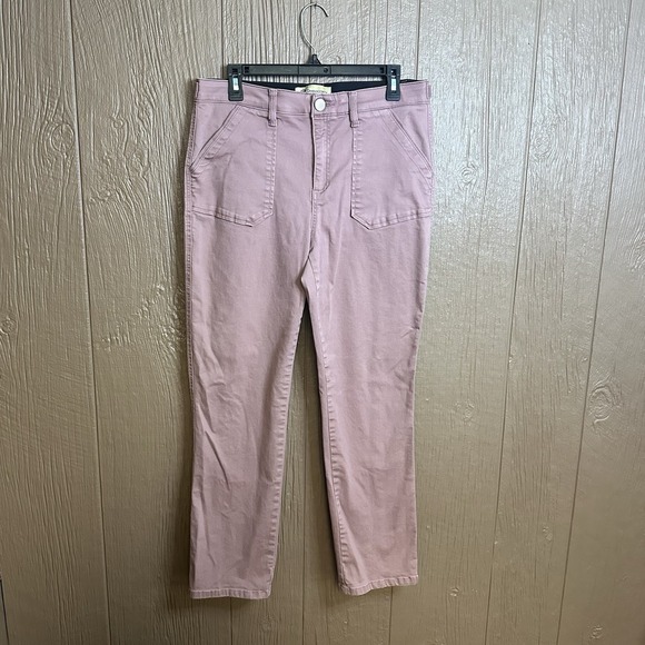 Democracy Denim - Democracy Ab Technology Straight Leg Jeans Mauve Pink Size 10 Utility Chino